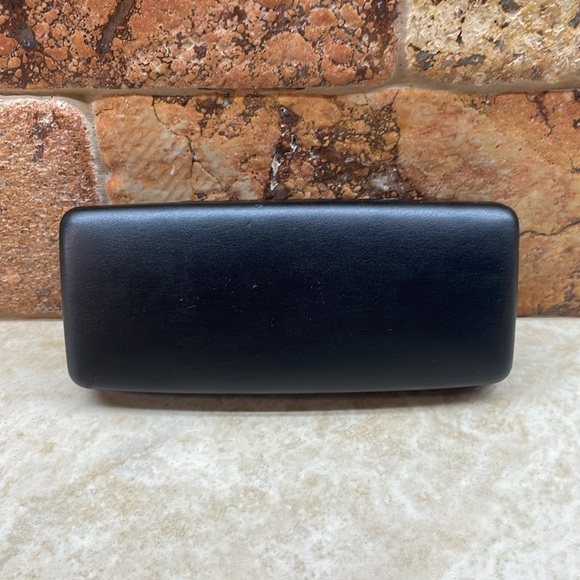 Versace Hard Shell Case Glasses Sunglasses Eyeglasses Black Gold Tone - Picture 3 of 10